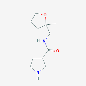 molecular formula C11H20N2O2 B7601379 N-[(2-methyloxolan-2-yl)methyl]pyrrolidine-3-carboxamide 