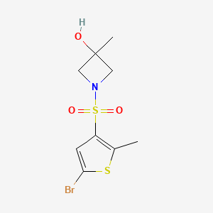 1-(5-Bromo-2-methylthiophen-3-yl)sulfonyl-3-methylazetidin-3-ol