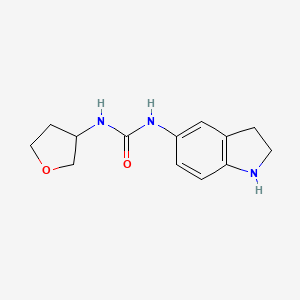 molecular formula C13H17N3O2 B7601399 1-(2,3-dihydro-1H-indol-5-yl)-3-(oxolan-3-yl)urea 