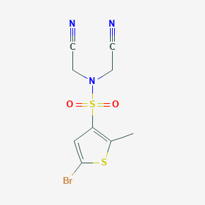 5-bromo-N,N-bis(cyanomethyl)-2-methylthiophene-3-sulfonamide