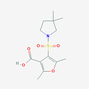 4-(3,3-Dimethylpyrrolidin-1-yl)sulfonyl-2,5-dimethylfuran-3-carboxylic acid