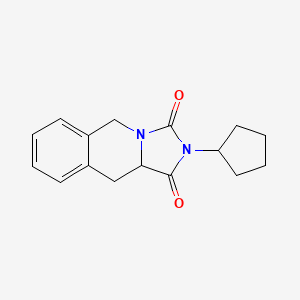 molecular formula C16H18N2O2 B7601452 2-cyclopentyl-10,10a-dihydro-5H-imidazo[1,5-b]isoquinoline-1,3-dione 