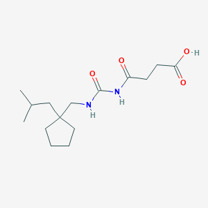 4-[[1-(2-Methylpropyl)cyclopentyl]methylcarbamoylamino]-4-oxobutanoic acid