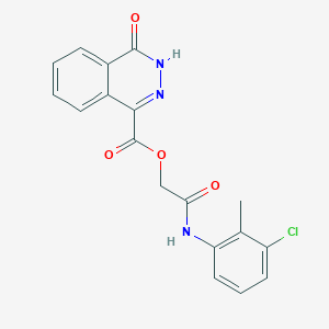 molecular formula C18H14ClN3O4 B7601512 [2-(3-chloro-2-methylanilino)-2-oxoethyl] 4-oxo-3H-phthalazine-1-carboxylate 