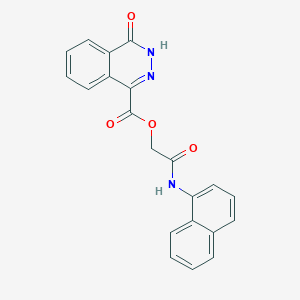 molecular formula C21H15N3O4 B7601527 [2-(naphthalen-1-ylamino)-2-oxoethyl] 4-oxo-3H-phthalazine-1-carboxylate 