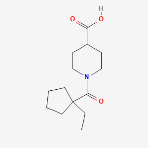 1-(1-Ethylcyclopentanecarbonyl)piperidine-4-carboxylic acid