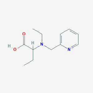 molecular formula C12H18N2O2 B7601572 2-[Ethyl(pyridin-2-ylmethyl)amino]butanoic acid 