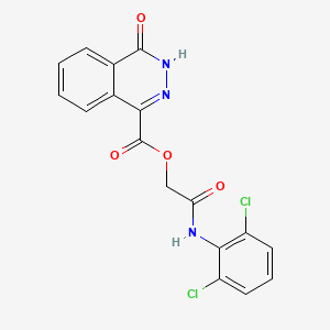 molecular formula C17H11Cl2N3O4 B7601578 [2-(2,6-dichloroanilino)-2-oxoethyl] 4-oxo-3H-phthalazine-1-carboxylate 