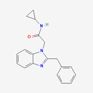 molecular formula C19H19N3O B7601580 2-(2-benzylbenzimidazol-1-yl)-N-cyclopropylacetamide 