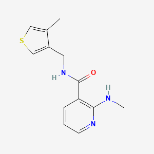 molecular formula C13H15N3OS B7601605 2-(methylamino)-N-[(4-methylthiophen-3-yl)methyl]pyridine-3-carboxamide 