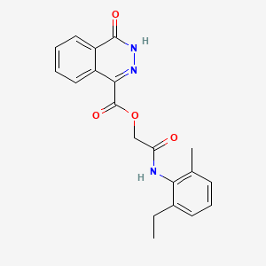 molecular formula C20H19N3O4 B7601613 [2-(2-ethyl-6-methylanilino)-2-oxoethyl] 4-oxo-3H-phthalazine-1-carboxylate 