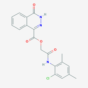 molecular formula C19H16ClN3O4 B7601617 [2-(2-chloro-4,6-dimethylanilino)-2-oxoethyl] 4-oxo-3H-phthalazine-1-carboxylate 