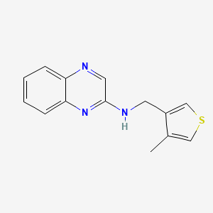 molecular formula C14H13N3S B7601664 N-[(4-methylthiophen-3-yl)methyl]quinoxalin-2-amine 