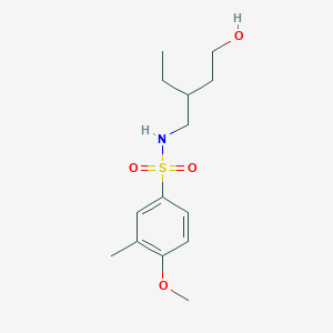 N-(2-ethyl-4-hydroxybutyl)-4-methoxy-3-methylbenzenesulfonamide