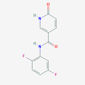 molecular formula C12H8F2N2O2 B7601732 N-(2,5-difluorophenyl)-6-oxo-1H-pyridine-3-carboxamide 