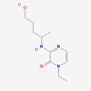 molecular formula C11H19N3O2 B7601738 1-Ethyl-3-(5-hydroxypentan-2-ylamino)pyrazin-2-one 