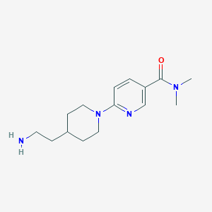 6-[4-(2-aminoethyl)piperidin-1-yl]-N,N-dimethylpyridine-3-carboxamide