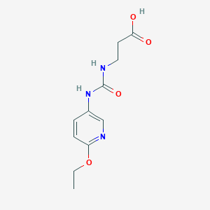 molecular formula C11H15N3O4 B7601786 3-[(6-Ethoxypyridin-3-yl)carbamoylamino]propanoic acid 