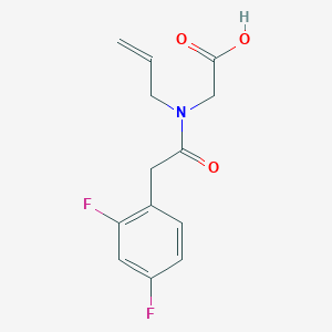 molecular formula C13H13F2NO3 B7601829 2-[[2-(2,4-Difluorophenyl)acetyl]-prop-2-enylamino]acetic acid 