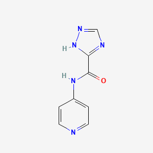 molecular formula C8H7N5O B7601835 N-pyridin-4-yl-1H-1,2,4-triazole-5-carboxamide 