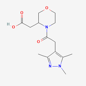 2-[4-[2-(1,3,5-Trimethylpyrazol-4-yl)acetyl]morpholin-3-yl]acetic acid