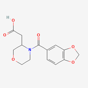 2-[4-(1,3-Benzodioxole-5-carbonyl)morpholin-3-yl]acetic acid