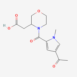 2-[4-(4-Acetyl-1-methylpyrrole-2-carbonyl)morpholin-3-yl]acetic acid