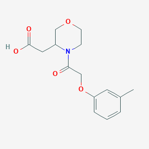 2-[4-[2-(3-Methylphenoxy)acetyl]morpholin-3-yl]acetic acid