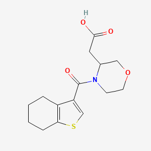 2-[4-(4,5,6,7-Tetrahydro-1-benzothiophene-3-carbonyl)morpholin-3-yl]acetic acid