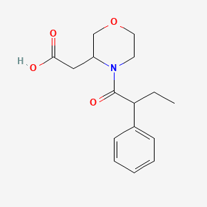 2-[4-(2-Phenylbutanoyl)morpholin-3-yl]acetic acid