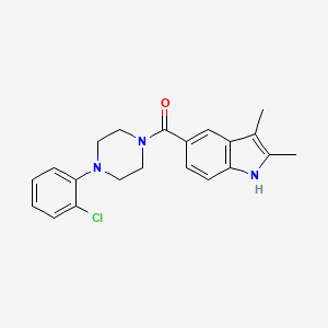 molecular formula C21H22ClN3O B7601950 (4-(2-chlorophenyl)piperazin-1-yl)(2,3-dimethyl-1H-indol-5-yl)methanone 