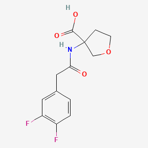 3-[[2-(3,4-Difluorophenyl)acetyl]amino]oxolane-3-carboxylic acid