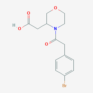 2-[4-[2-(4-Bromophenyl)acetyl]morpholin-3-yl]acetic acid