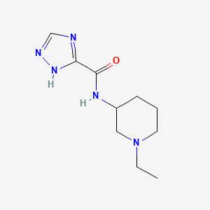 molecular formula C10H17N5O B7601973 N-(1-ethylpiperidin-3-yl)-1H-1,2,4-triazole-5-carboxamide 