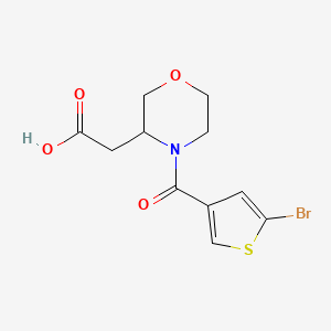 2-[4-(5-Bromothiophene-3-carbonyl)morpholin-3-yl]acetic acid