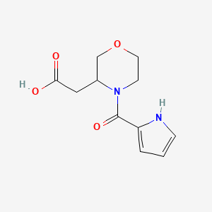 2-[4-(1H-pyrrole-2-carbonyl)morpholin-3-yl]acetic acid