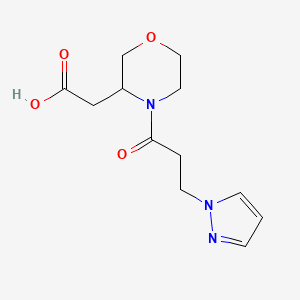 2-[4-(3-Pyrazol-1-ylpropanoyl)morpholin-3-yl]acetic acid