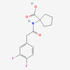 1-[[2-(3,4-Difluorophenyl)acetyl]amino]cyclopentane-1-carboxylic acid