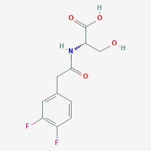 molecular formula C11H11F2NO4 B7602037 (2S)-2-[[2-(3,4-difluorophenyl)acetyl]amino]-3-hydroxypropanoic acid 