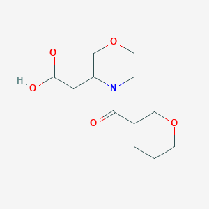 molecular formula C12H19NO5 B7602065 2-[4-(Oxane-3-carbonyl)morpholin-3-yl]acetic acid 