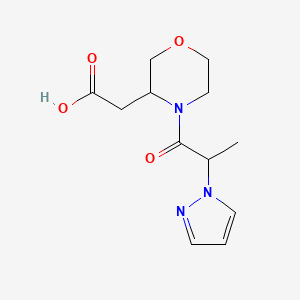 2-[4-(2-Pyrazol-1-ylpropanoyl)morpholin-3-yl]acetic acid