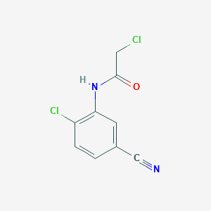 molecular formula C9H6Cl2N2O B7602081 2-chloro-N-(2-chloro-5-cyanophenyl)acetamide 