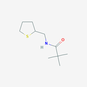 molecular formula C10H19NOS B7602087 2,2-dimethyl-N-(thiolan-2-ylmethyl)propanamide 