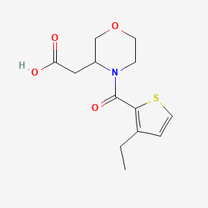 2-[4-(3-Ethylthiophene-2-carbonyl)morpholin-3-yl]acetic acid