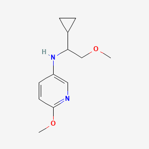 molecular formula C12H18N2O2 B7602105 N-(1-cyclopropyl-2-methoxyethyl)-6-methoxypyridin-3-amine 