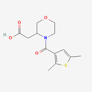 molecular formula C13H17NO4S B7602117 2-[4-(2,5-Dimethylthiophene-3-carbonyl)morpholin-3-yl]acetic acid 