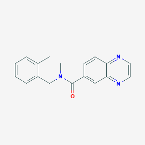 N-methyl-N-[(2-methylphenyl)methyl]quinoxaline-6-carboxamide