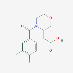 2-[4-(4-Fluoro-3-methylbenzoyl)morpholin-3-yl]acetic acid