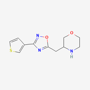 3-[(3-Thiophen-3-yl-1,2,4-oxadiazol-5-yl)methyl]morpholine