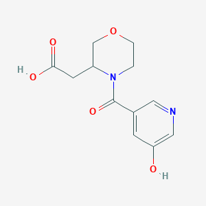 molecular formula C12H14N2O5 B7602210 2-[4-(5-Hydroxypyridine-3-carbonyl)morpholin-3-yl]acetic acid 